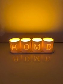 Resim Led Işıklı Home Dekorasyon 4 ADET LED MUM DAHİLDİR 