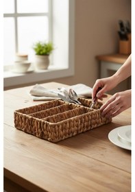 Resim Hasır Çekmece Düzenleyici, Kaşıklık Büyük Boy 35 28 8 Sarı 