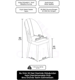 Resim Canisa Mara Serisi 4 Adet 1. Sınıf Babyface Kumaş Beyaz Metal Ayak Antrasit Mutfak Sandalyesi Sandalye Antrasit Ayak Beyaz 