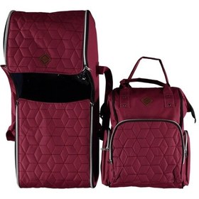 Resim Bebek Taşıma Seti Portbebe & Anne Bebek Bakım Çantası Fuşya 