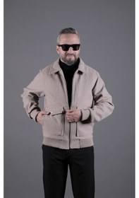 Resim Ohepmoda Torba Cepli Ribanalı Erkek Kaşe Kaban Mont Vizon 