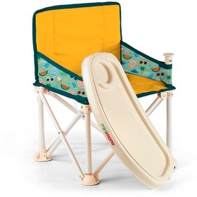 Resim Minimono Büyük Boy Katlanır Portatif Mama Sandalyesi - sarı-plaj 