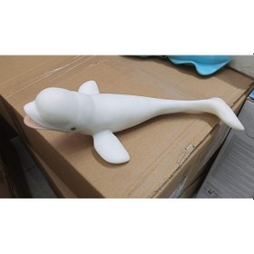 Resim Plastik Oyuncak Büyük Boy Yunus Beyaz Balina Beluga 23 Cm 