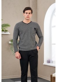 Resim Pjs 23710 Erkek Jakarlı Pijama Takım 001 