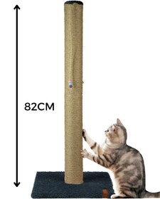 Resim PUGALO 82cm Lüx Tırmalama Tahtası Catnipli Jüt Tırmalama Antrasit Minder Yüzey 