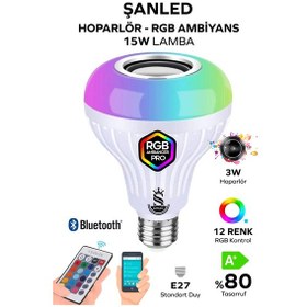 Resim Müzikli Rgb Ledli Ampul Lamba Akıllı Hoparlör Ses Bombası Led Music 4 Adet 4 Adet 