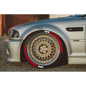 Resim Performance Stickers Michelin Lastik Yazısı Tüm Lastik Yanaklarına Uyumlu Araç Lastik Sticker 31mm Lastik Stiker Kırmızı 