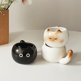 Resim YUMIPLUS Sevimli Siam Kedisi Seramik Kupa Saplı - 7.1oz Yalıtımlı Kahve Kupası Süt, Meyve Suyu & Çay İçin - Kedi Severler İçin Mükemmel Hediye, Tekrar Kullanılabilir & Bulaşık Makinesinde Yıkanabilir 