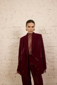 Resim Allura Bordo Ceket - 38 / Bordo 