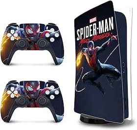 Resim NowSkins Örümcek - Playstation 5 için Man 2 PS5 Kaplama, Playstation 5 Disc Edition ve PS5 Controller Çıkartmaları için Premium 3M Vinil Kapak Kaplama Sarma Seti (PS5 Disc Edition) 