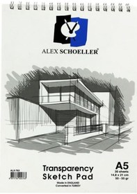 Resim Alex Schoeller Spiralli Eskiz Blok A5 - 30 Yaprak 50-55gr 