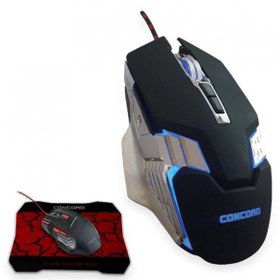 Resim CONCORD C-25 USB OYUNCU MOUSE + PAD 7200DPI 