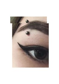 Resim 10 Mm Siyah Eğik Kavisli Kaş Piercing Çelik Dudak Helix Tragus Küpe 