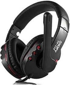 Resim Mu Art Snopy Sn-338 Siyah-Kırmızı Mikrofonlu Kulaklık 