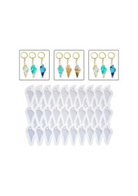 Resim Epoksi Reçine Silikon Kalıp Çoklu Deniz Kabuğu Delikli Anahtarlık Kalıbı 30 Lu 