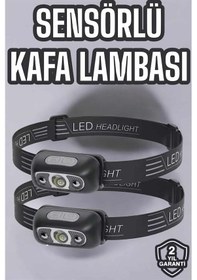 Resim Techmrt Kafa Lambası Kamp Lambası Led Işık Şarjlı Ayarlanabilir Çok Renkli 