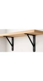 Resim Raf Altı Raf Tutucu Ayak Ferforje Siyah 135X190 mm 2 Adet 