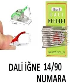 Resim Dikiş Nakış Plastik Klips Tutucu Mandal (RENKLİ 10 ADET)- Dali Ev Tipi Makine Iğnesi 14/90 10 Adet 