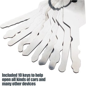 Resim Xiyu Shop Et Paslanmaz Jiggler ve Yüksek Li Anahtarlar Çift Taraflı Araba Kilidi Kilidi Açık Onarım Aksesuarları Oto Değiştirme Aracı Kiti (Yurt Dışından) 