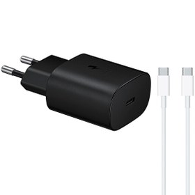 Resim TA800N 25W Siyah Şarj Aleti - Type-C To Type-C 5A 2 M Beyaz Kablo 