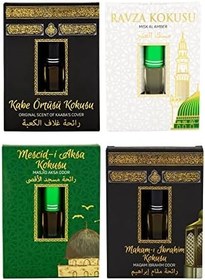 Resim İhvan Online Kabe Örtüsü Kokusu Medine Ravza Kokusu Mescidi Aksa kokusu ve Makamı İbrahim Kokusu Alkolsüz Esans 3ml 
