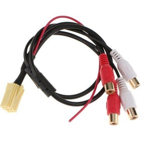 Resim Suntek Blaupunkt Vw Audi Seat Skoda Için Mini Iso Aux Adaptörü 