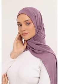 Resim Altobeh Hazır Lüks Pratik Hijablı Şifon Şal Açık Maron 
