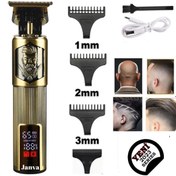 Resim Janva Vintage T12 Lcd Ekran Lazer Epilasyon Öncesi Vücut Kılı Traş Saç Ense Sakal Çizim Tıraş Makinesi 