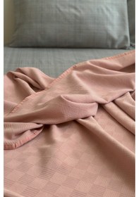 Resim Alla Turca Çift Kişilik Doğal Pamuk Pike Pudra 