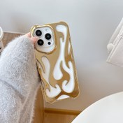 Resim Modaya Uygun Hollow Alev Soğutma Telefon Kılıfı Iphone 16, 15, 14, 13, 12, 11, 16 Pro, 16 Pro Max için Uygun, Kreatif Hediye Kutusunda Hem Erkekler Hem de Kadınlar için Soğuk Gümüş Elektro Kaplama Yumuşak Kılıf. 