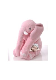 Resim Uyku Arkadaşım Peluş Fil - Büyük Yumuşacık 75 Cm -sevgiliye Hediye Pembe 