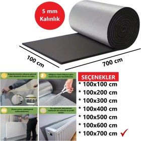 Resim Petek Arkası Isı Yalıtım Levhası 5 mm Kalınlık 100X100 cm Kalorifer Radyatör Arkası Folyo 