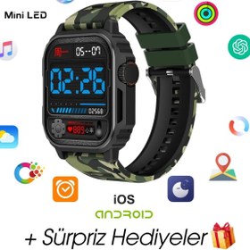 Resim WEARFİT TW11 Akıllı Kol Saati Smart Watch Model:inç 50mm MİNİLED Ekran (SİYAH) 