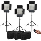 Resim Gdx CF-Led 1024W 3'lü Sürekli Video Panel Led Işık Seti Gdx CF-Led 1024W 3'lü Sürekli Video Panel Led Işık Seti