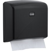 Resim Vialli K2b Z Katlı Mini Kağıt Havlu Dispenseri (SİYAH) Maks. Kağıt Genişliği 22 Cm 