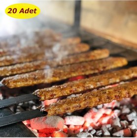 Resim 20 Adet Profosyonel Silme Demir Kıyma Şiş Adana-Urfa Kebap Şişi 