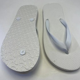Resim Private 25 Adet Parmak Arası Beyaz Erkek Terlik Eva Taban 14 mm Flip Flop 44 Numara 