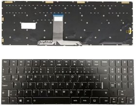 Resim Lenovo 5CB0S16468 ile Uyumlu Klavye Siyah Türkçe Işıklı - RGB 