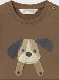 Resim MAYORAL Newborn Erkek Bebek Sweatshirt Kahverengi 