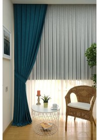 Resim Evdepo Home Petrol Düz Renk Soft Fon Perde Tek Kanat Petrol Yeşili 