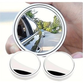 Resim Chuangyinshop Beyaz 360 Derece Dönen Kör Nokta Aynası Kolay Takılır Güvenli Sürüş 