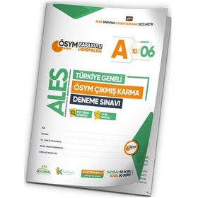 Resim 2026 ALES ÖSYM Arşivi Karma Kara Kutu Çıkmış Soru Türkiye Geneli D. Çözümlü Deneme 10/6.Kitapçık 