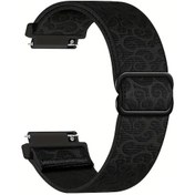 Resim Sunshine022 Siyah 22mm Samsung Galaxy Watch 7 6 5 4 Uyumlu Nylon Spor Bileklik 