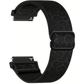 Resim Sunshine022 Siyah 22mm Samsung Galaxy Watch 7 6 5 4 Uyumlu Nylon Spor Bileklik 