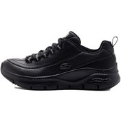Resim Skechers Arch Fit Citi Drive Leather Womens Walking Black Sneaker Hakiki Deri Kadın Günlük Spor Yürüyüş Ayakkabısı Siyah Siyah 