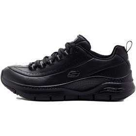 Resim Skechers Arch Fit Citi Drive Leather Womens Walking Black Sneaker Hakiki Deri Kadın Günlük Spor Yürüyüş Ayakkabısı Siyah Siyah 
