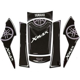 Resim Redline Grafik Yamaha Xmax 2018 Tank Pad Seti Siyah Beyaz 