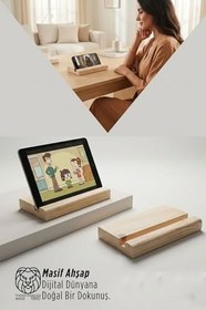 Resim Transformacion Masif Ahşap Tablet Standı Ve Telefon Tutucu - Estetik Ergonomi 722866 