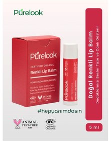 Resim Purelook Organik Sertifikalı Renkli Dudak Balmı 5 ML 