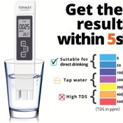 Resim TDSE Dijital Su Kalitesi Test Cihazı LCD Ekranlı - Doğru Test İçin 4 Mod, İçme Suyu & Akvaryumlar İçin İdeal, Pille Çalışan, Şarj Edilemeyen Düğme Pil Dahil, Su Kalitesi Testi|Taşınabilir Tasarım|Hassas Ölçüm, İçme Suyu Test Cihazları 
